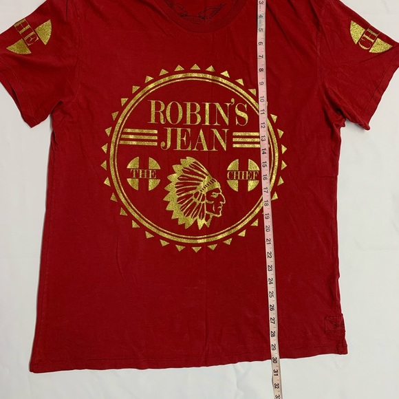 Robin’s Jeans Red and Gold short sleeve mens size XXL TEE - Picture 6 of 8